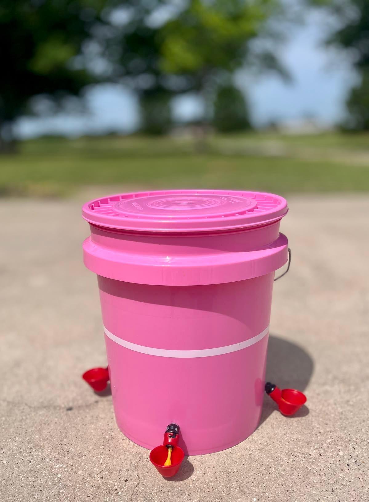 Automatic Poultry Watering Bucket (4-Nipple Drinking System)