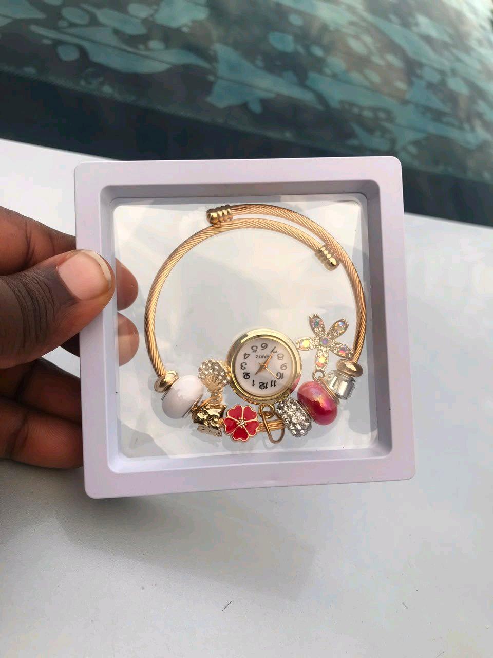 Bangle with watch
