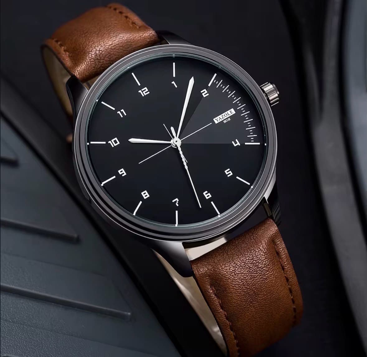 YAZOLE Mens Leather Watch