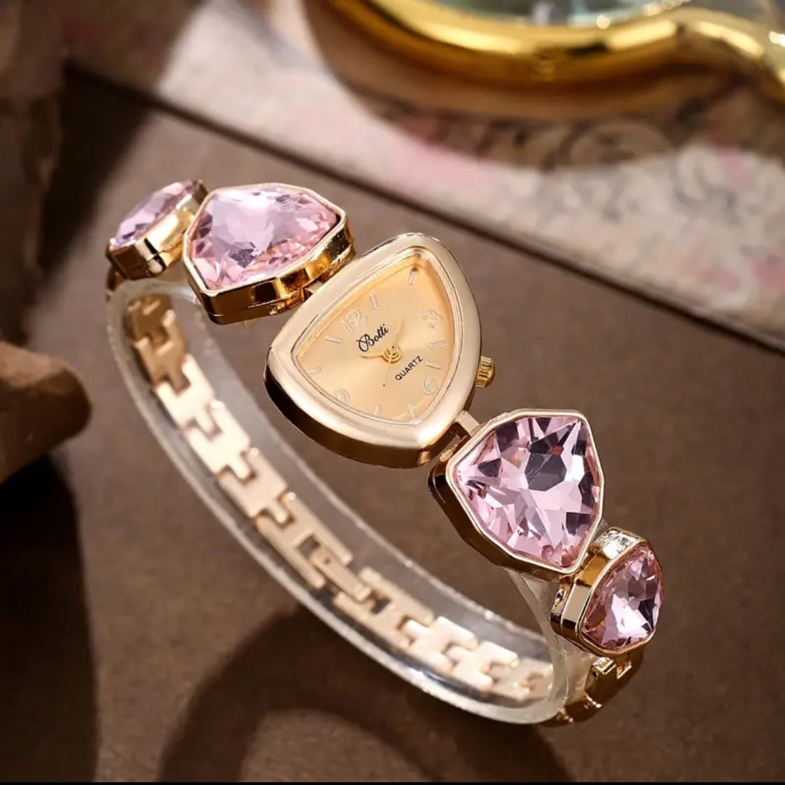 BOTTI Ladies Gemstone Watch- Pink