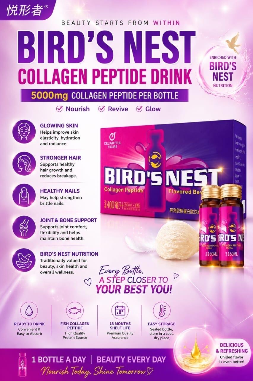 Bird’s Nest Collagen Peptide 50ml / 8 Bottles in a Box