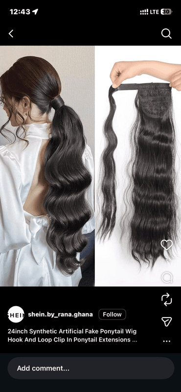 ✨Velcro ponytail extensions