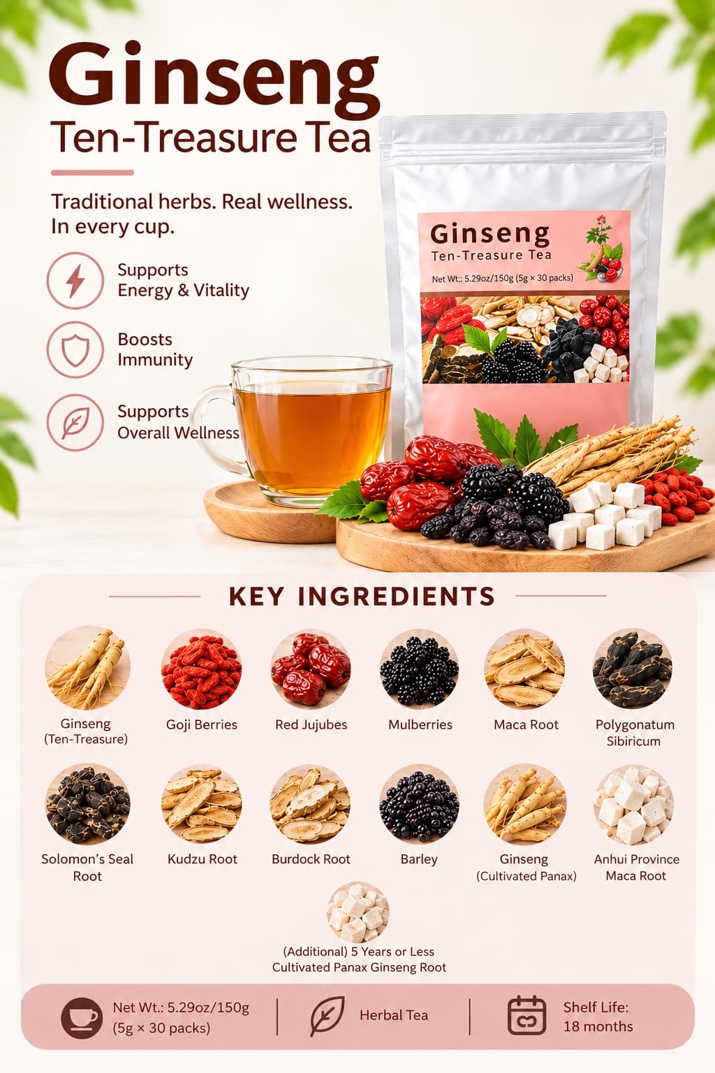 Ginseng Ten Treasure Tea