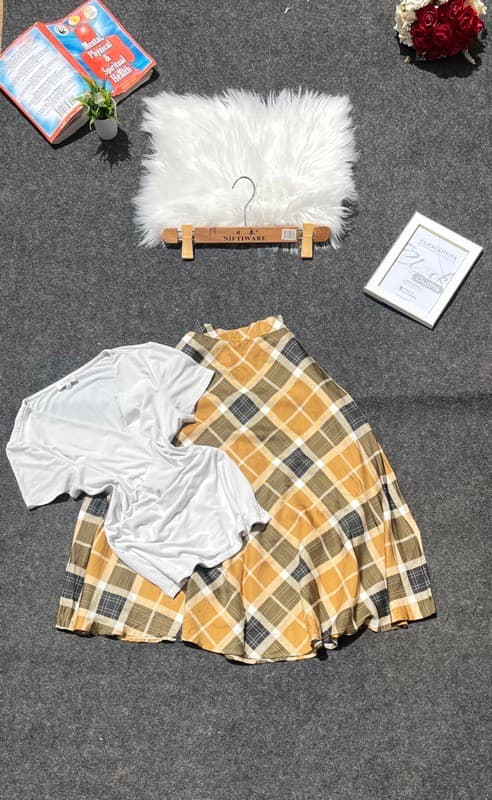 Licra top A-Lin Skirt