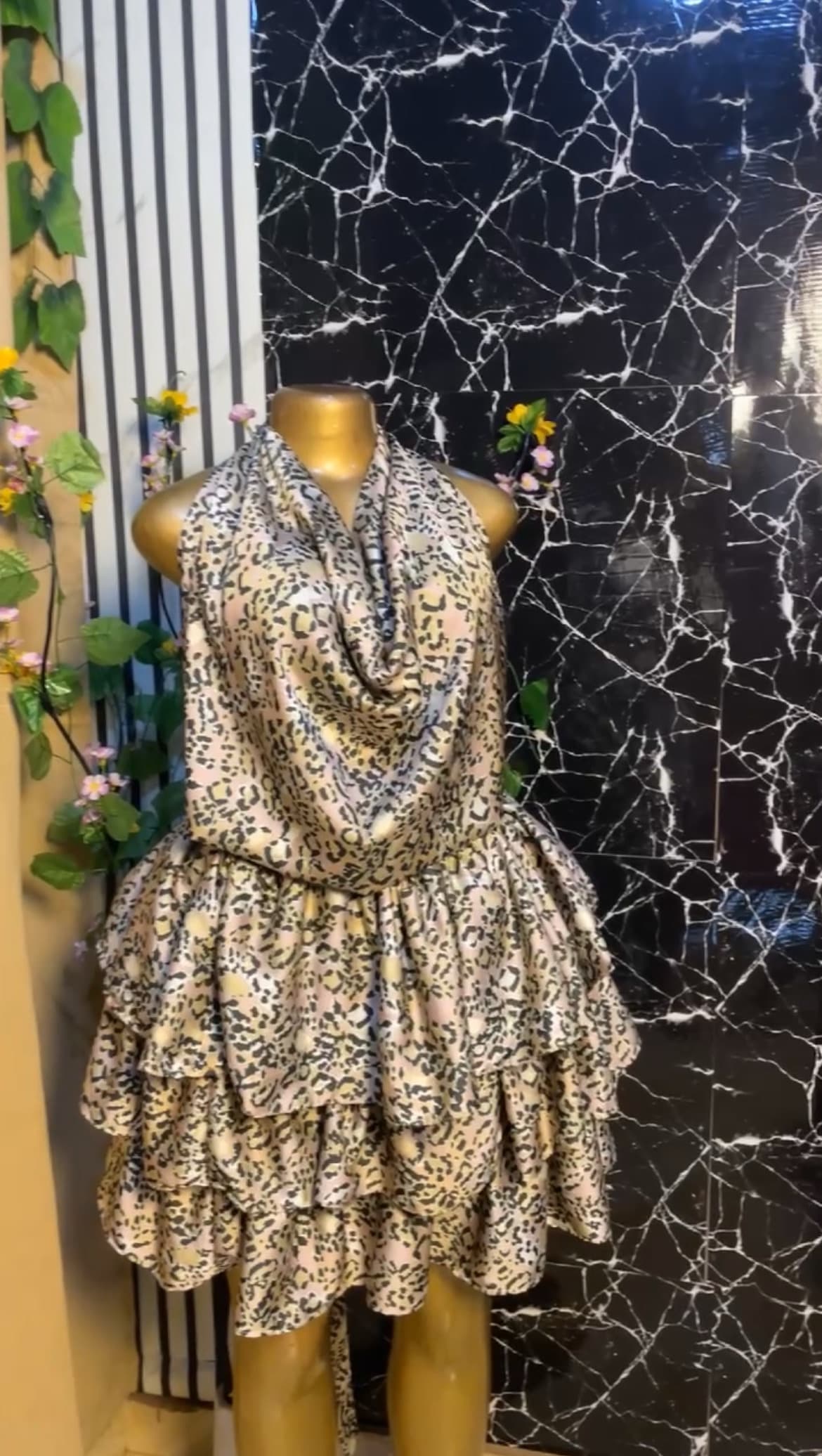 cowl neck 2 piece dress