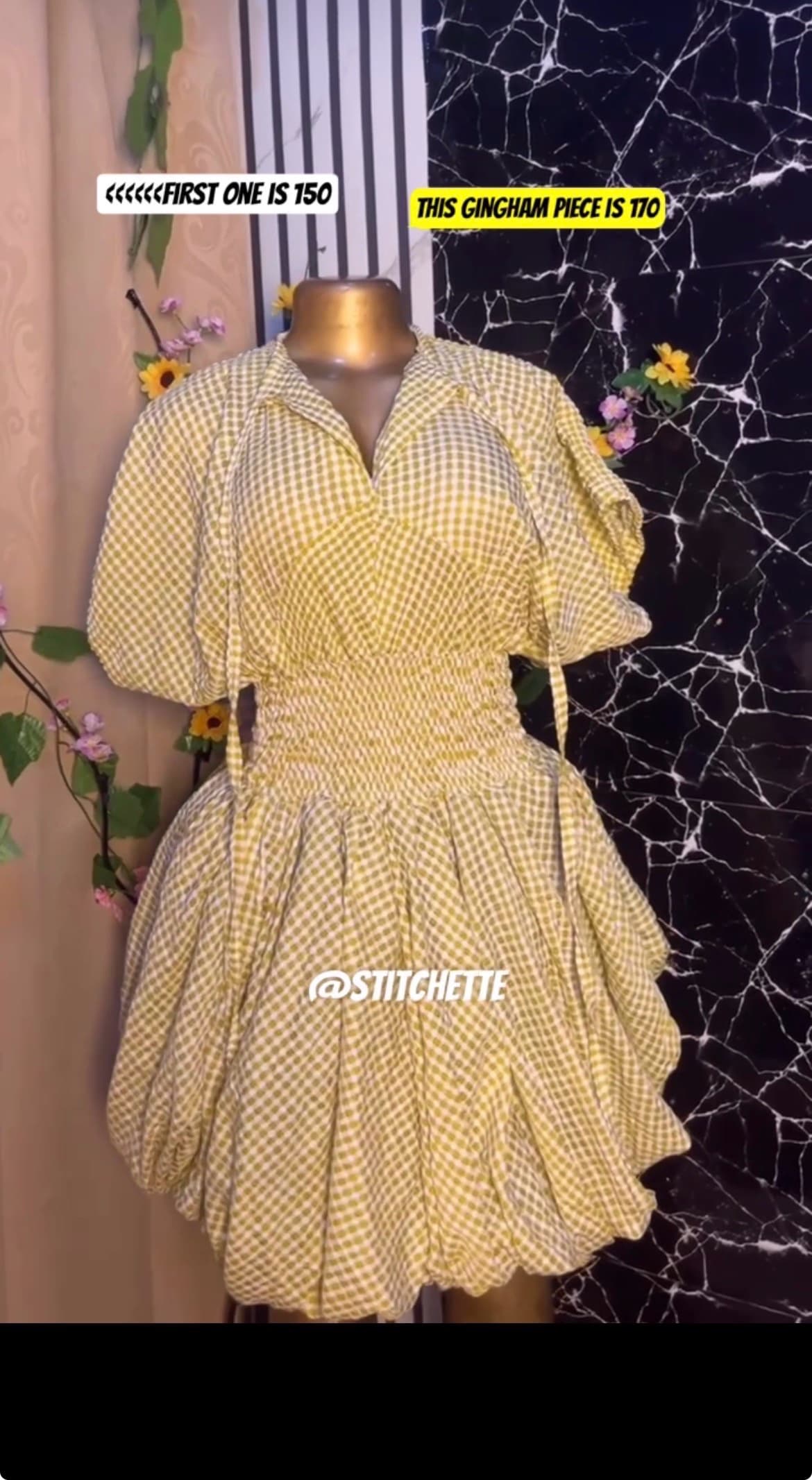 gingham bubble dress
