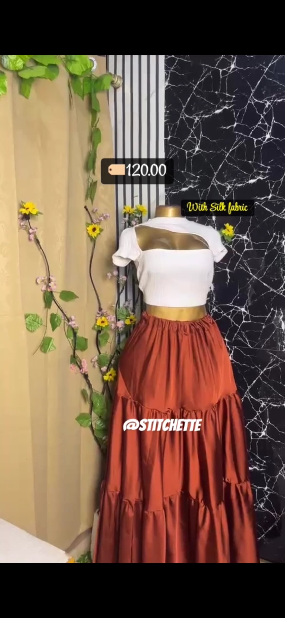 silk cottage skirt
