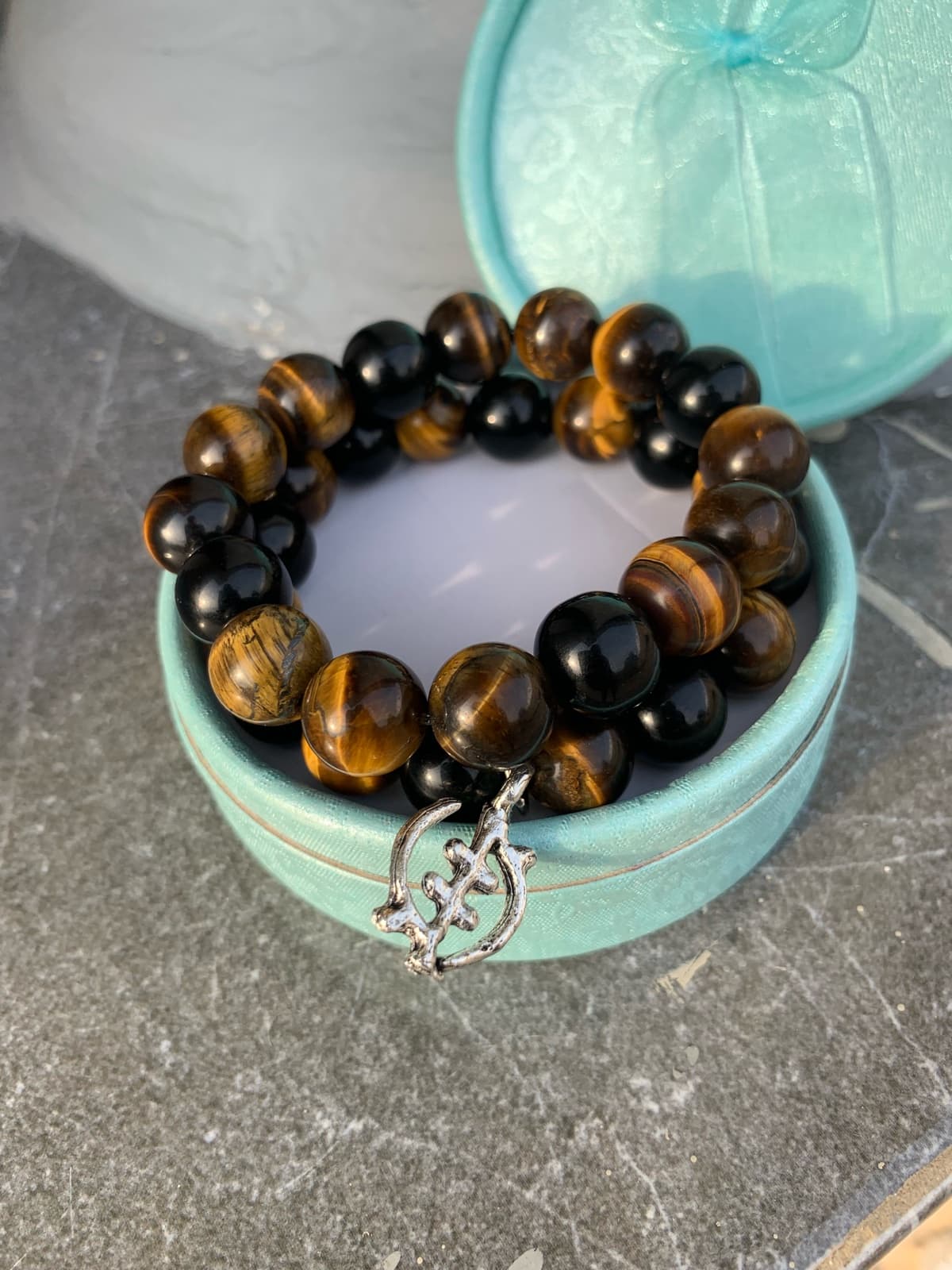 2 piece Tiger eye bracelets