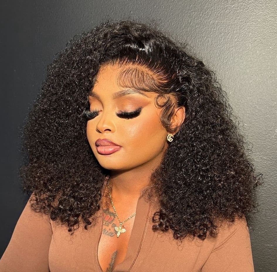 16” sdd 13*4 frontal pixie curls unit