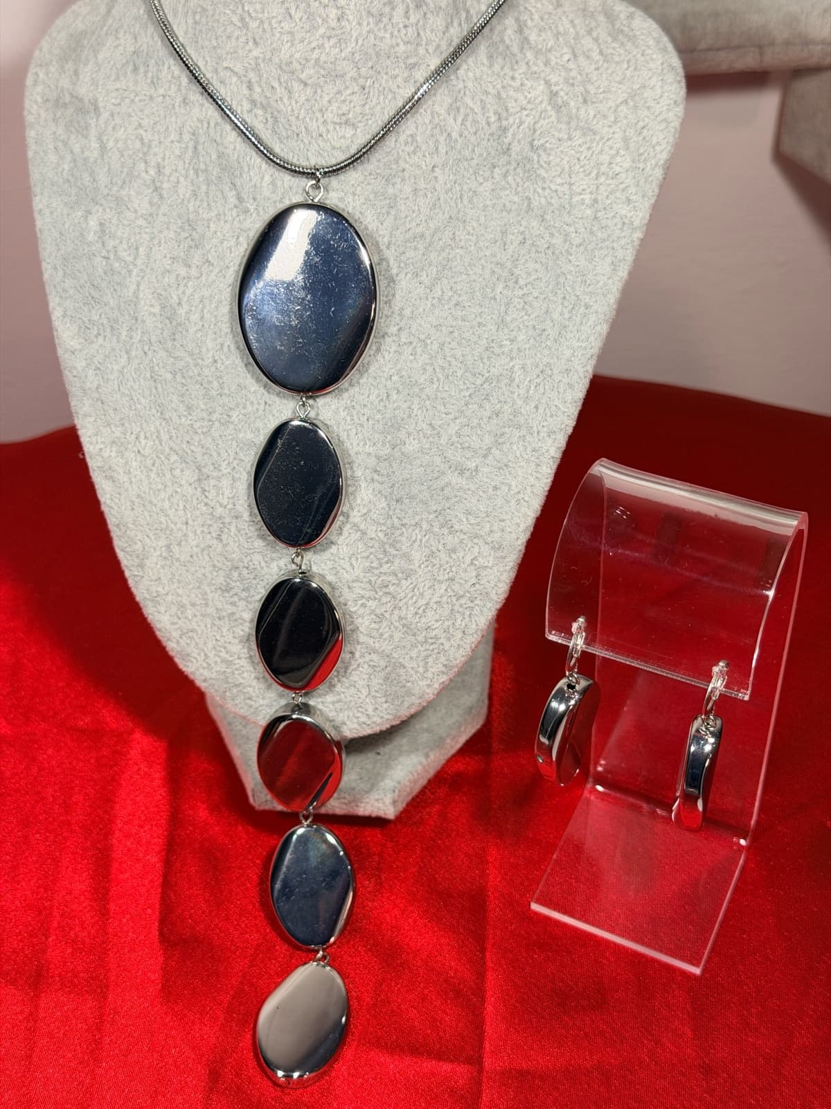 YD Long Necklace set (Silver)