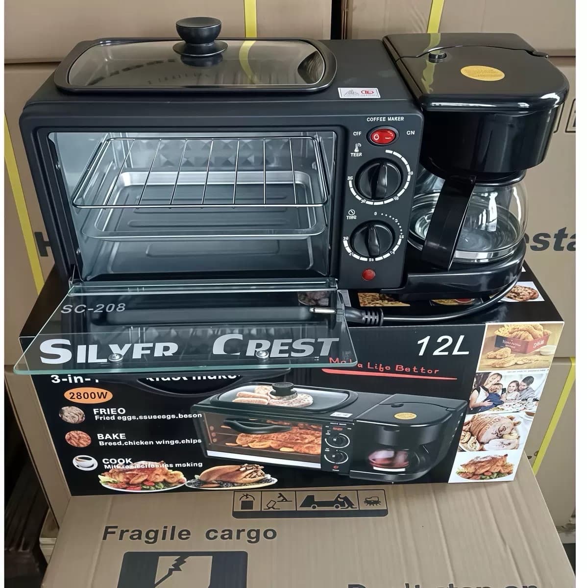 Three-In-One Breakfast Maker Multi-Functional, Fried Steak Toasted Bread, mini Oven( selling on pre order)