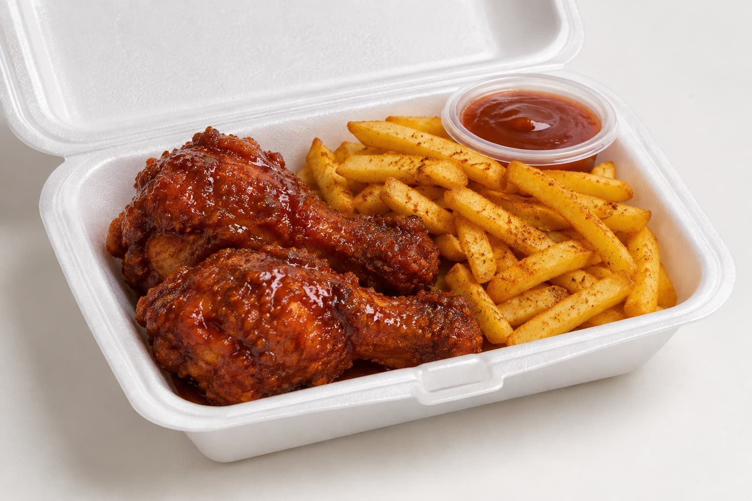 Saucy Chicken and Fries