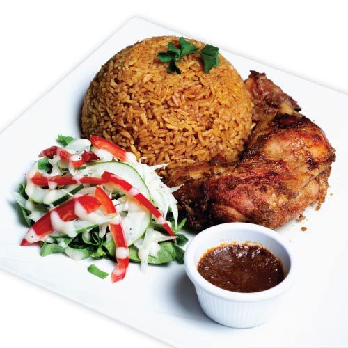 peppered jollof rice/Grilled chicken