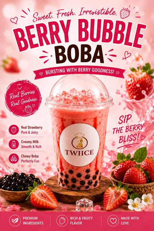 Berry Bubble Tea