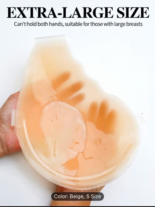 plus size adhesive silicone bra