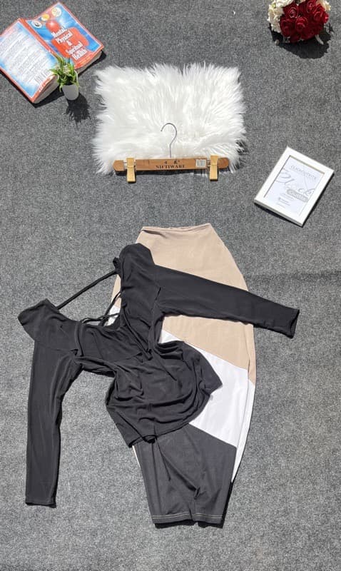 Licra Top & Licra Bodycon skirt