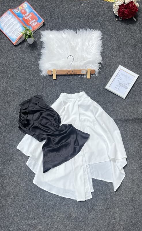 Asymmetric Skirt & Halter neck Top