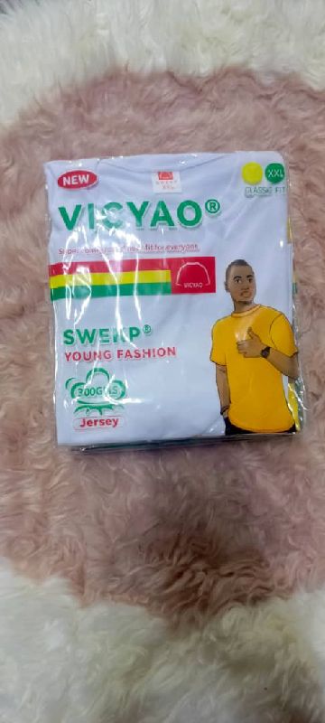 VICYAO Cotton plain T-shirt, Sizes: M-3XL